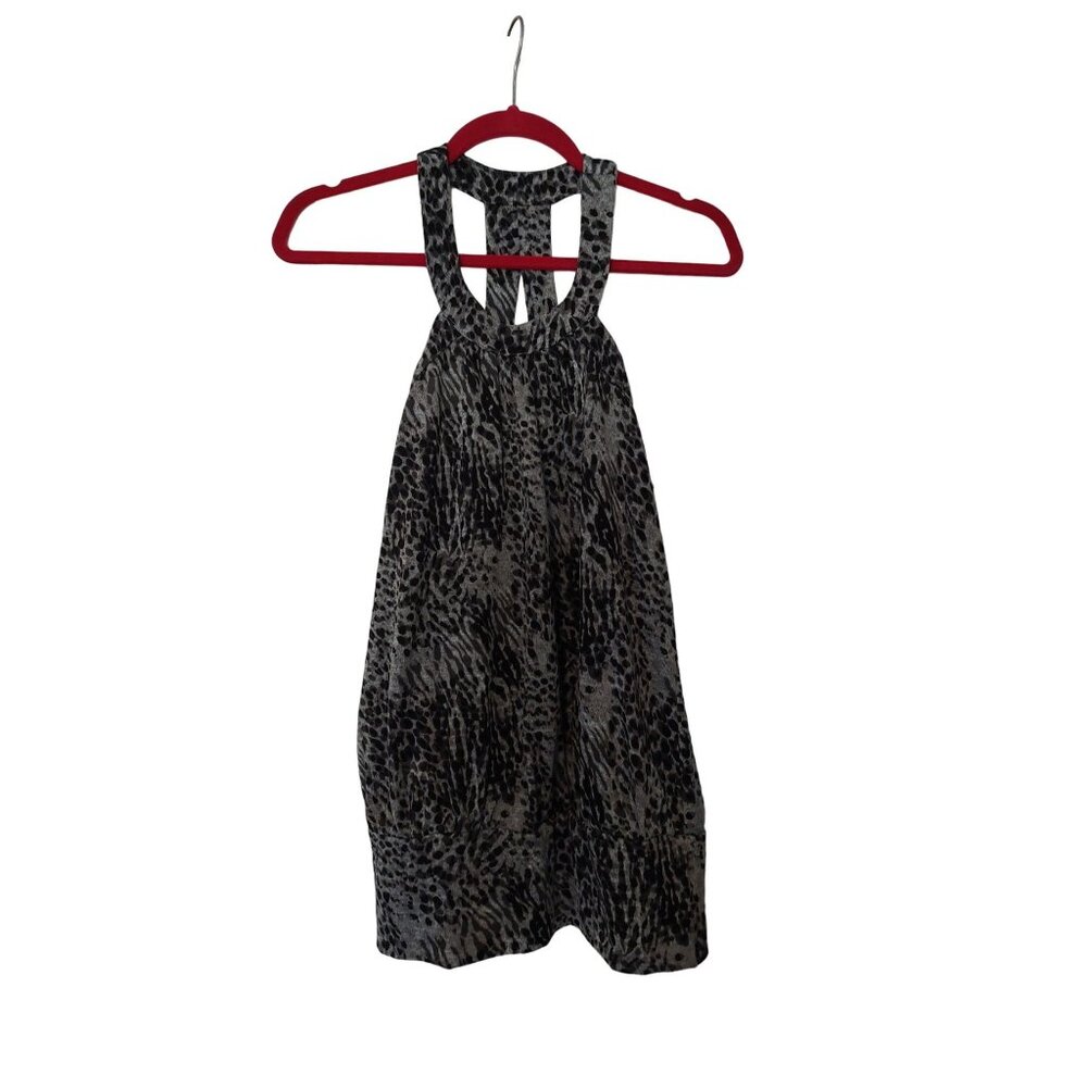 Volume One Animal Print Halter Top Junior Size S Polyester & Spandex